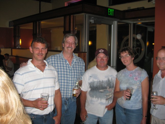 Jim Martin, Bill Ryan, Laura Fish, Shirley Phelan, Julie Valenza after the Reunion, Photo by Jim Rodgers